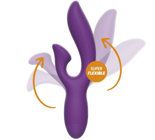 Двойной вибратор фиолетовый Rewolution Rewofun Flexible Rabbit Vibrator