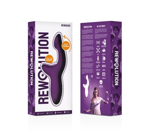 Масажер двойной стимуляции фиолетовый Rewolution Rewokiss Vibrating