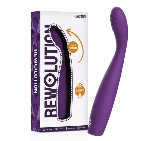 Масажер для стимуляции точки G фиолетовый Rewolution Rewostim Flexible Vibrator