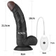 Черный женский страпон на ремешках Vibrating Easy Strapon Set 8.5