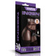 Черный женский страпон на ремешках Scrotum Vibrating Easy Strapon Set 7.5