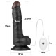 Черный женский страпон на ремешках Scrotum Vibrating Easy Strapon Set 7.5