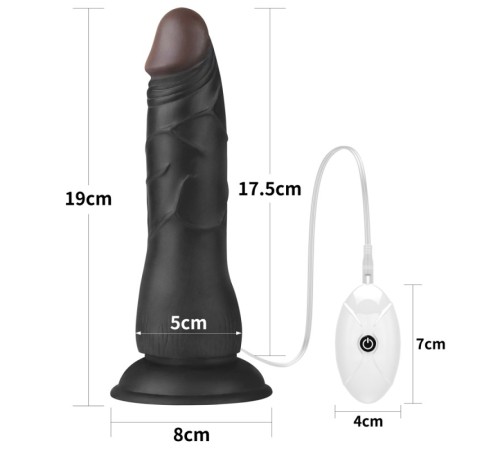 Черный женский страпон на ремешках Vibrating Easy Strapon Set 7.5