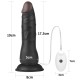 Черный женский страпон на ремешках Vibrating Easy Strapon Set 7.5