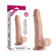 Фаллоимитатор с мошонкой на присоске Sliding Skin Dual layer Dick 8.6