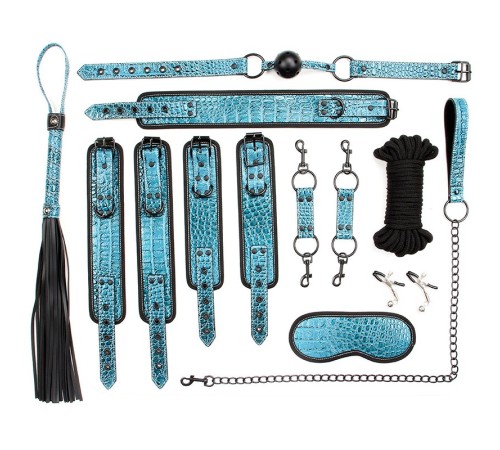 Набор атрибутов для ігор игр Blue Bondage Kit 8 Pieces