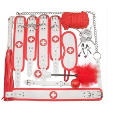 Набор ігор аксессуаров Nurse Bondage Kit 10 Pieces