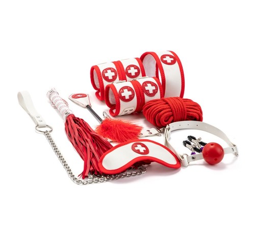 Набор ігор аксессуаров Nurse Bondage Kit 10 Pieces