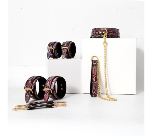 Бдсм набор аксессуаров Snaker Bondage Kit 3 Pieces Gold