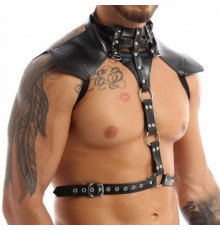 Портупея мужская черного цвета Mens Faux Leather Halter