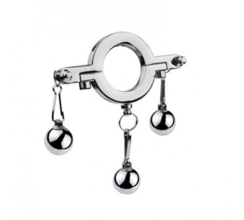 Кольцо утяжелитель для неї с шариками Cock Ring With Weight Ball