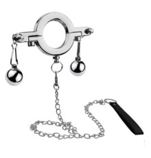 Кольцо утяжелитель для неї с поводком Cock Ring With Weight Ball and Leash