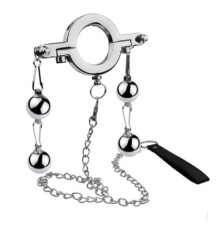 Кольцо утяжелитель для неї с поводком Cock Ring With Double Weight Ball and Leash