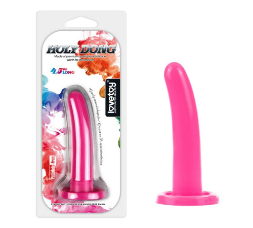 Фаллоимитатор розовый для страпона Silicone Holy Dong Small 4.5