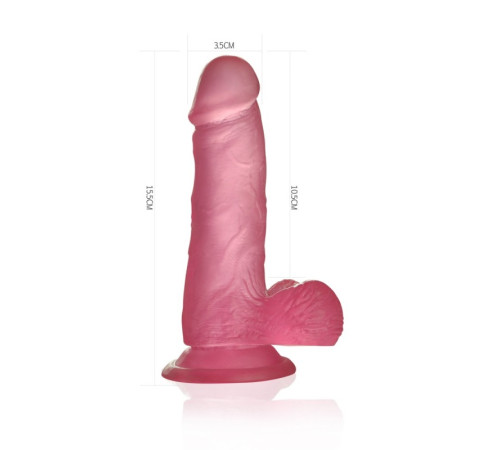 Силиконовый масажер розовый Jelly Studs Crystal Dildo Small