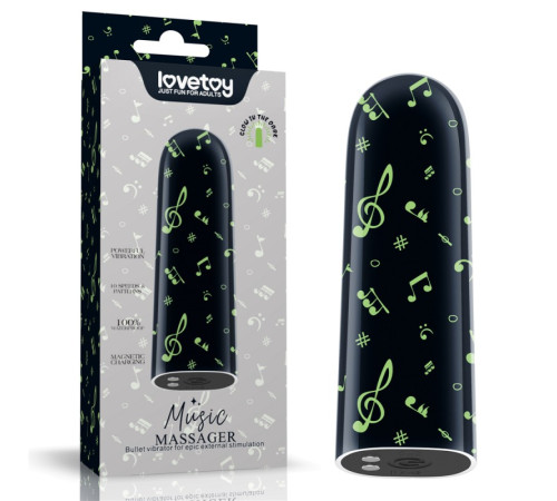 Компактный вибратор светящийся Rechargeable Glow-in-the-dark Music Massager