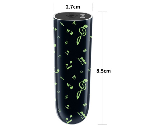 Компактный вибратор светящийся Rechargeable Glow-in-the-dark Music Massager