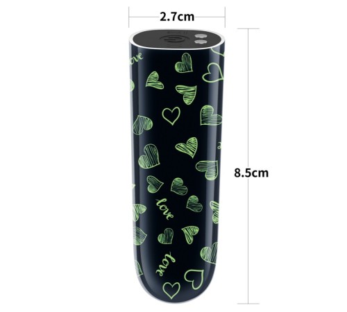 Компактный вибратор светящийся Rechargeable Glow-in-the-dark Heart Massager