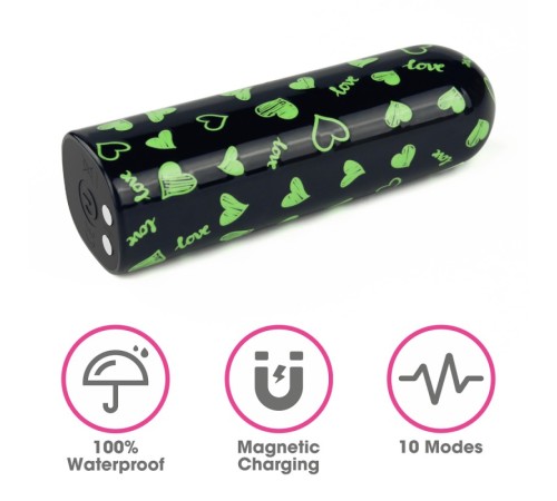 Компактный вибратор светящийся Rechargeable Glow-in-the-dark Heart Massager