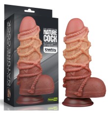 Фаллоимитатор рельефный Dual layered Platinum Silicone Cock with Rope 9.5