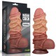 Фаллоимитатор рельефный Dual layered Platinum Silicone Cock with Rope 9.5