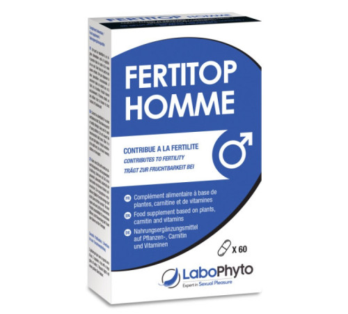 Препарат повышающий мужскую фертильность FertiTop Homme For Men, 60 капсул