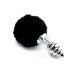 особиста пробка спиральная с помпоном Spiral Pompon Metal Plug Silver Black