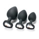 Черная особиста пробка с диамантом Clear Love Black Diamond Plug Medium