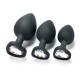 Черная задня пробка с диамантом Clear Love Black Diamond Plug Small