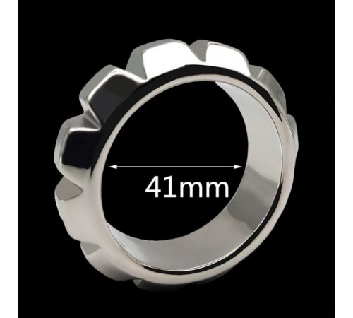 Stainless Steel Cock Ring with gearwheel Small