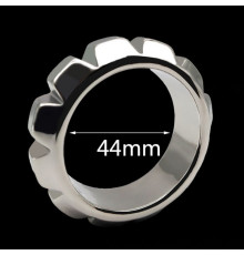 Stainless Steel Cock Ring with gearwheel Medium