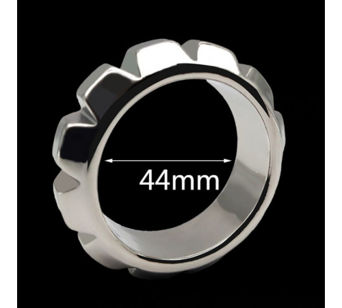 Stainless Steel Cock Ring with gearwheel Medium