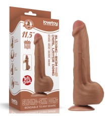 Фаллоимитатор King Sized Sliding Skin Dual Layer Dong Brown 11.5