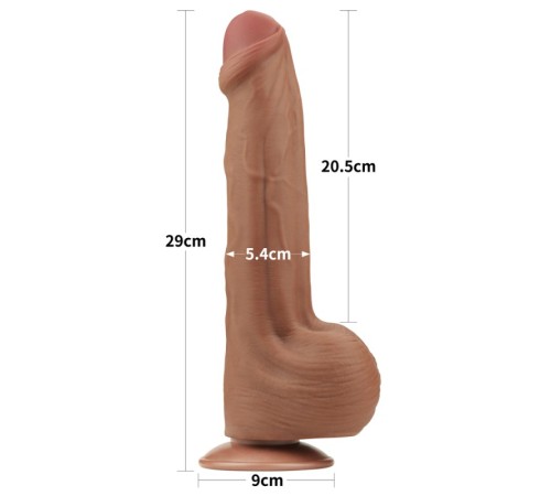 Фаллоимитатор King Sized Sliding Skin Dual Layer Dong Brown 11.5