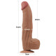 Фаллоимитатор King Sized Sliding Skin Dual Layer Dong Brown 12.0