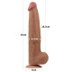 Фаллоимитатор King Sized Sliding Skin Dual Layer Dong Brown 13.5