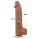 Фаллоимитатор King Sized Sliding Skin Dual Layer Dong Brown 14.0