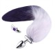 особиста пробка с пышным хвостом Deformable Fox Tail Metal Anal Plug Purple