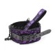 Ошейник с поводком натуральная кожа Purple Bondage Neck Collar