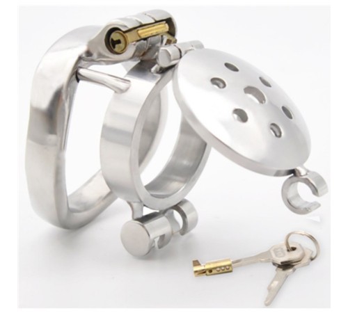 Пояс верности Double Lock Flip Glans Cover Chastity Cage Small