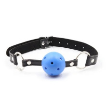 Синий дышащий  для рта Breathable Ball Gag