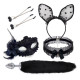 Набор для уальных игр Sexy Cat Ears Fox Tail Cosplay Sex Party Accessories Black