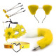 Набор для уальных игр Sexy Cat Ears Fox Tail Cosplay Sex Party Accessories Yellow