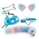 Набор для уальных игр Sexy Cat Ears Fox Tail Cosplay Sex Party Accessories Blue