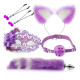 Набор для уальных игр Sexy Cat Ears Fox Tail Cosplay Sex Party Accessories Purple