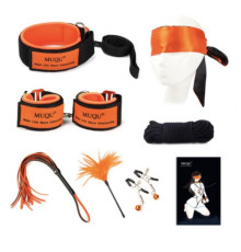 Бдсм набор оранжевый из 7 предметов Orange Farvet Bondage Kit