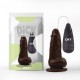 Масажер конусной формы с пультом управления Vibrating Beginner Dildo Brown 6.0