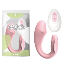 Двойной Масажер для женщин Dolphin Strap-on Remote Version Pink