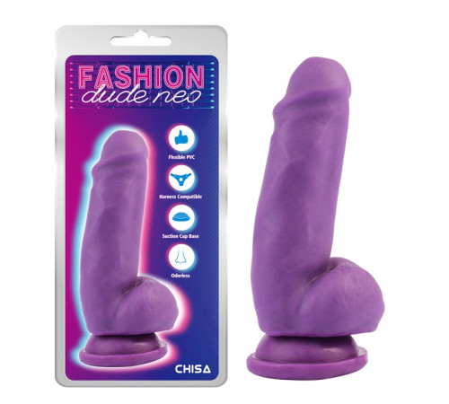 Фаллоимитатор на присоске Dual Density Cock Dildo Purple 6.9