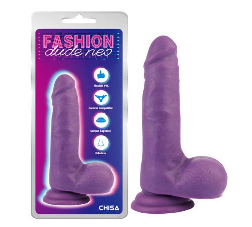 Фаллоимитатор на присоске Dual Density Cock Dildo Purple 7.0